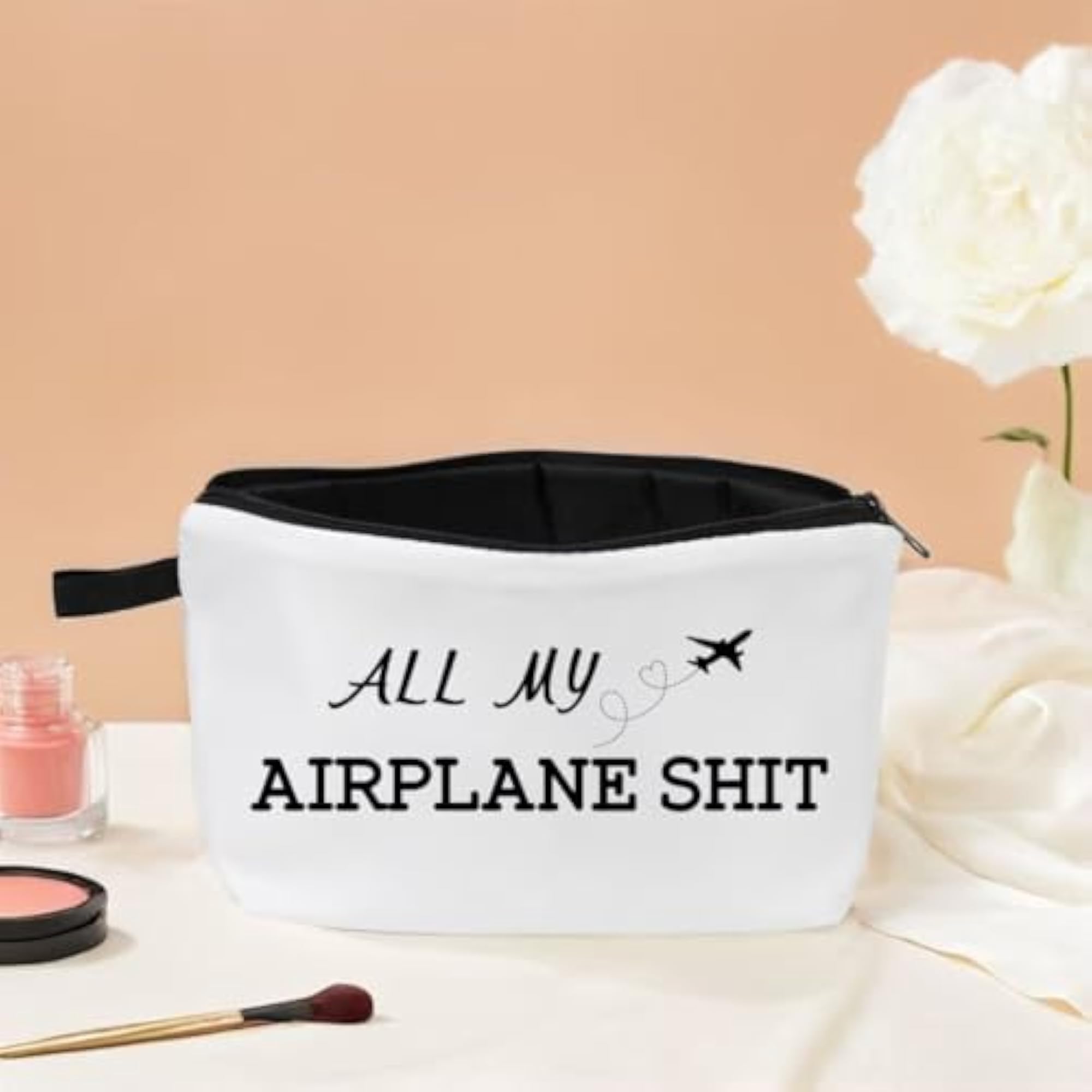 All My Airplane Things Makeup Bag, Travel Cosmetic Organizer